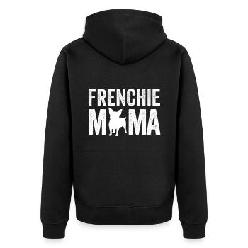 Bouledogue français - Veste à capuche bio Premium Unisexe - noir - Dos - Nico (187cm)