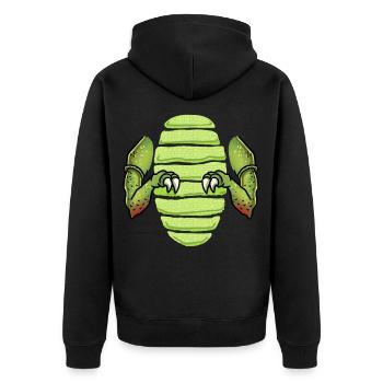 Costume De Dinosaure, Déguisement Halloween T-Rex - Veste à capuche bio Premium Unisexe - noir - Dos - Nico (187cm)