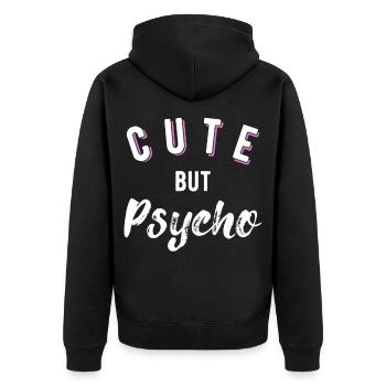 Cadeau mignon de style de vie mais psychopathe - Veste à capuche bio Premium Unisexe - noir - Dos - Nico (187cm)