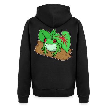 Grenouille Crapaud Animal Zoo Animal Park Jungle Gift - Veste à capuche bio Premium Unisexe - noir - Dos - Nico (187cm)