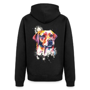 Labrador race de chiens - Veste à capuche bio Premium Unisexe - noir - Dos - Nico (187cm)