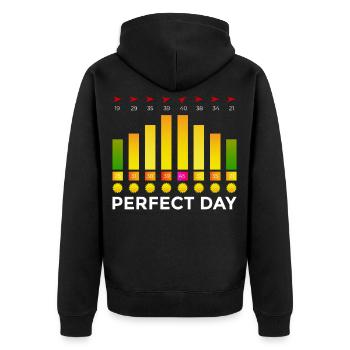 Kitesurfen Surfer Kiten Surfen Meer Fan Geschenk - Unisex Premium Bio Zip Hoodie - Schwarz - Hinten - Nico (187cm)