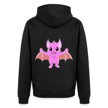 Bat Fantasy Cartoon Kids Gothic Kids - Unisex Premium Organic Zip Hoodie - black - Back - Nico (187cm)