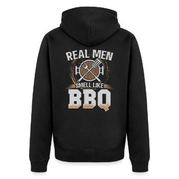 BBQ - Veste à capuche bio Premium Unisexe - noir - Dos - Nico (187cm)