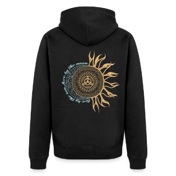 Wicca Witch Pagan Live By Sun Amour De La Lune - Veste à capuche bio Premium Unisexe - noir - Dos - Nico (187cm)