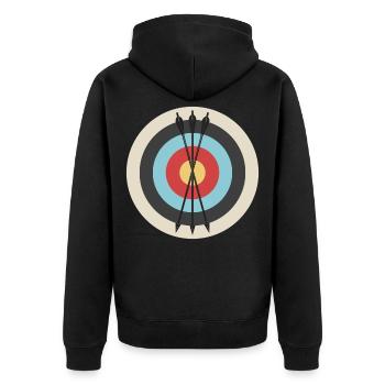 Flèche et arc - Veste à capuche bio Premium Unisexe - noir - Dos - Nico (187cm)