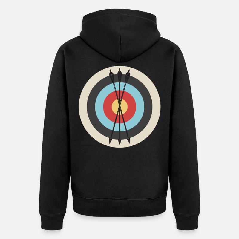 Pfeil Und Bogen - Unisex Premium Bio Zip Hoodie - Schwarz