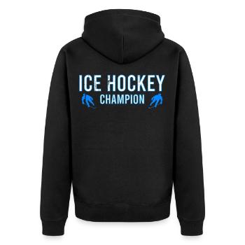 Hockey sur glace Vintage Jeux de hockey sur glace - Veste à capuche bio Premium Unisexe - noir - Dos - Nico (187cm)