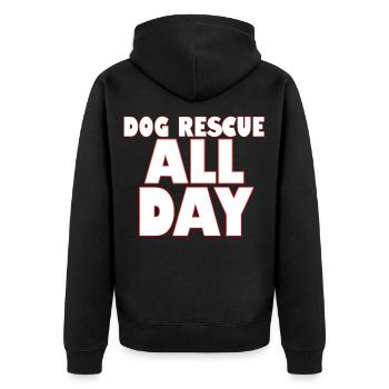 Chiens Protection des animaux - Veste à capuche bio Premium Unisexe - noir - Dos - Nico (187cm)