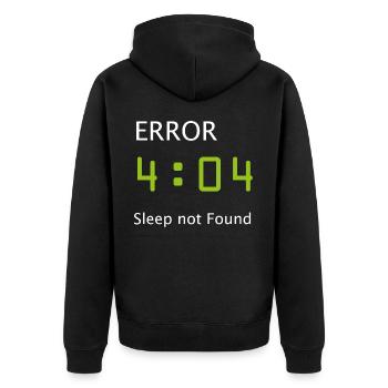 Informatik Nerd Geek Programmierer Morgenmuffel - Unisex Premium Bio Zip Hoodie - Schwarz - Hinten - Nico (187cm)