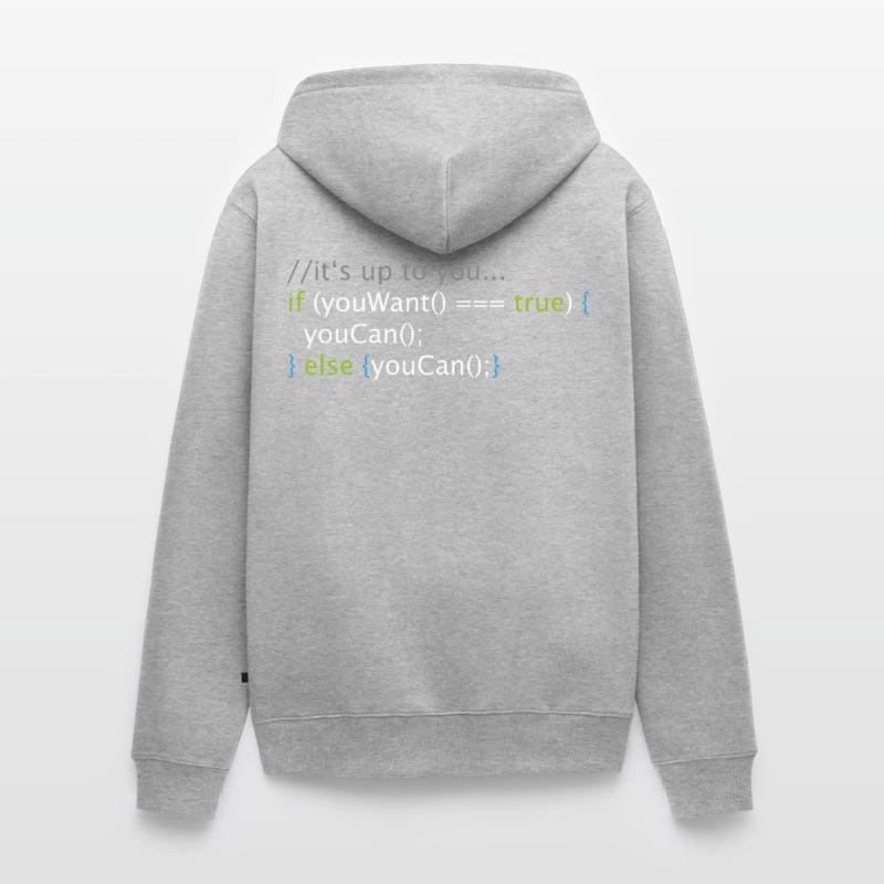 Computer Science Nerd Geek Programmer Code Unisex Premium Organic Zip Hoodie