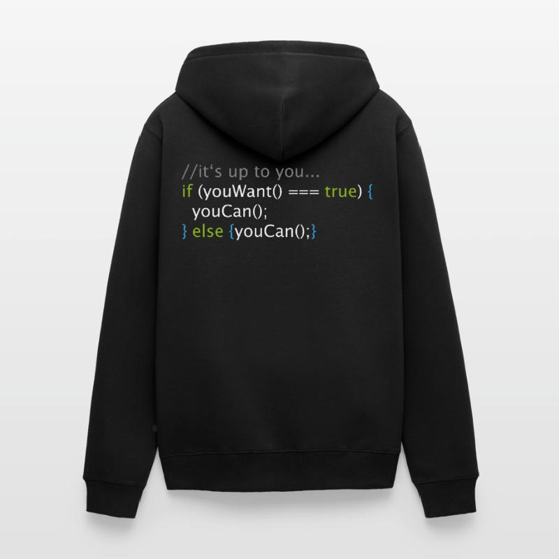 Computer Science Nerd Geek Programmer Code Unisex Premium Organic Zip Hoodie