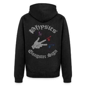 Physik Wissenschaft Naturwissenschaft Geschenk - Unisex Premium Bio Zip Hoodie - Schwarz - Hinten - Nico (187cm)