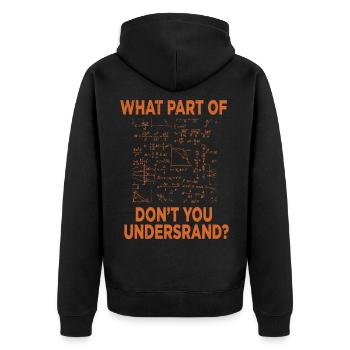Physik Wissenschaft Naturwissenschaft Geschenk - Unisex Premium Bio Zip Hoodie - Schwarz - Hinten - Nico (187cm)