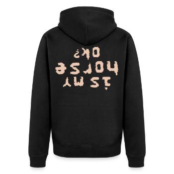 Est-ce que mon cheval va bien? - Veste à capuche bio Premium Unisexe - noir - Dos - Nico (187cm)