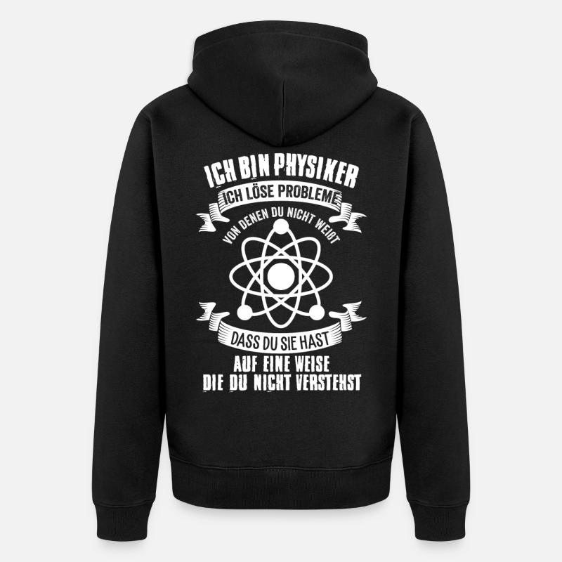 Professeur physicien - Veste à capuche bio Premium Unisexe - noir
