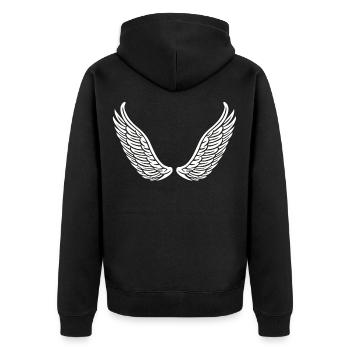 Ailes d'ange - Ailes d'ange - Veste à capuche bio Premium Unisexe - noir - Dos - Nico (187cm)