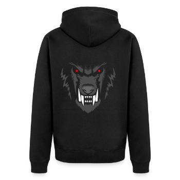 Loup-garou Loup Homme - Veste à capuche bio Premium Unisexe - noir - Dos - Nico (187cm)