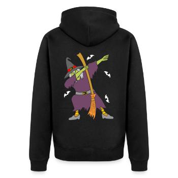 Sorcière DAB Witch Dabbing Balai de sorcière - Veste à capuche bio Premium Unisexe - noir - Dos - Nico (187cm)