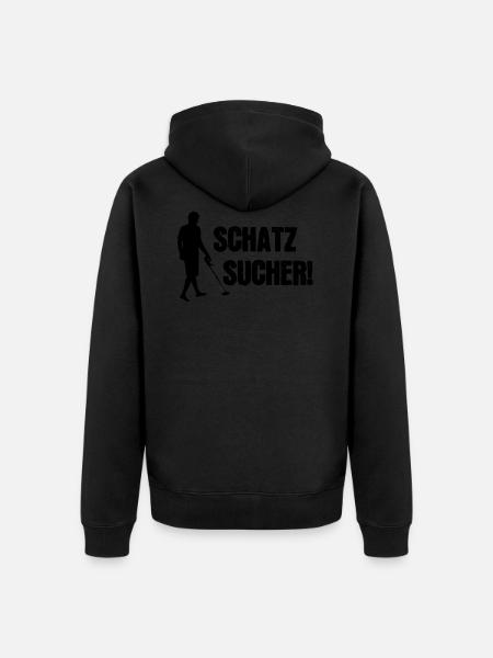 Treasure seeker - Unisex Premium Organic Zip Hoodie - black
