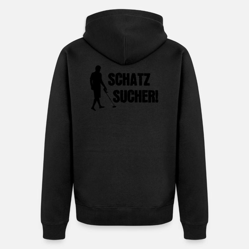 Chasseur de trésor - Veste à capuche bio Premium Unisexe - noir