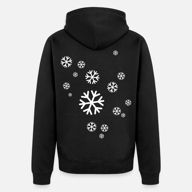 Schnee - Unisex Premium Bio Zip Hoodie - Schwarz