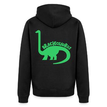 Cadeau animal dinosaure dinosaure - Veste à capuche bio Premium Unisexe - noir - Dos - Nico (187cm)