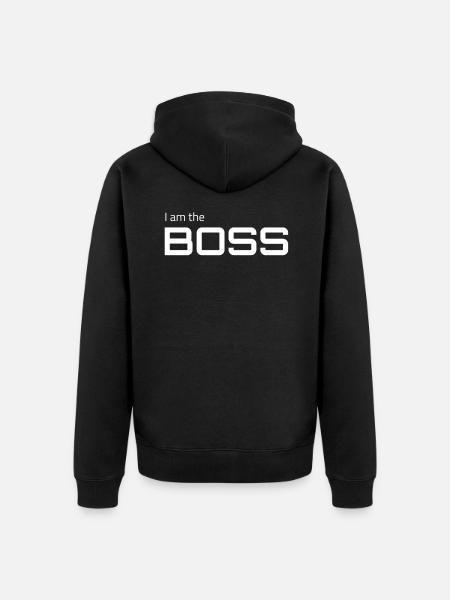 I am the boss - Unisex Premium Organic Zip Hoodie - black