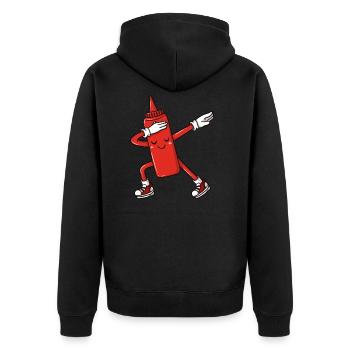 Sauce Dab Drôle Paradeiser Tomato Ketchup - Veste à capuche bio Premium Unisexe - noir - Dos - Nico (187cm)