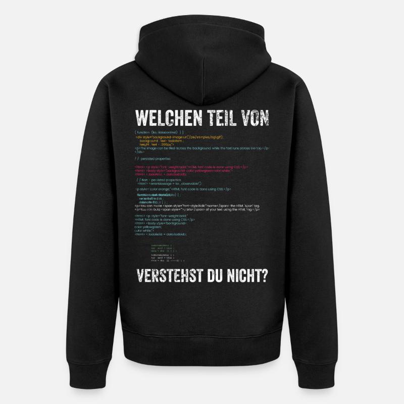 Programmierer - Unisex Premium Bio Zip Hoodie - Schwarz