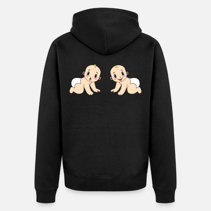 bébé - Veste à capuche bio Premium Unisexe - noir