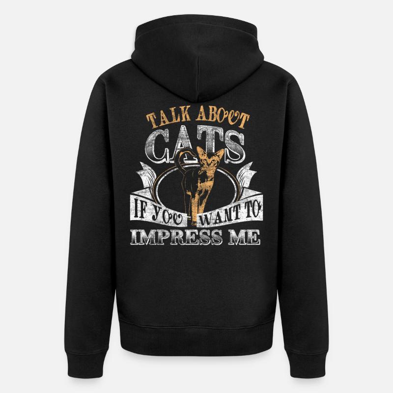 Chat Chats - Veste à capuche bio Premium Unisexe - noir