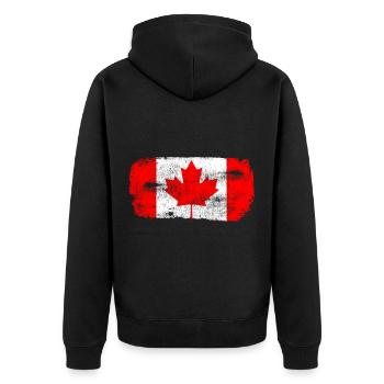 Canada Pays Voyage Cadeau - Veste à capuche bio Premium Unisexe - noir - Dos - Nico (187cm)