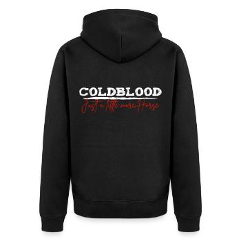 Sang froid Plus de cheval | Cavalier écurie cadeau - Veste à capuche bio Premium Unisexe - noir - Dos - Nico (187cm)
