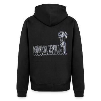Cadeau de voyage pays République dominicaine - Veste à capuche bio Premium Unisexe - noir - Dos - Nico (187cm)
