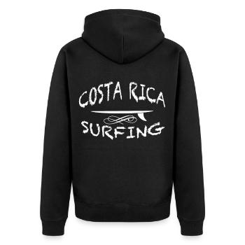 Meilleur spot de surf au Costa Rica en Amérique du Sud - Veste à capuche bio Premium Unisexe - noir - Dos - Nico (187cm)