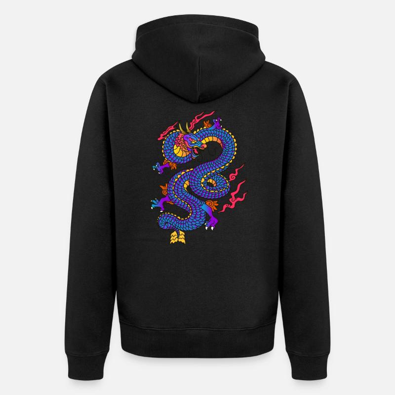 dragon - Veste à capuche bio Premium Unisexe - noir