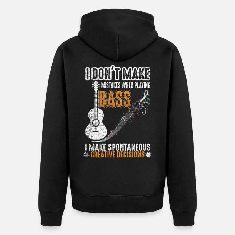 Création de guitare basse - Veste à capuche bio Premium Unisexe - noir
