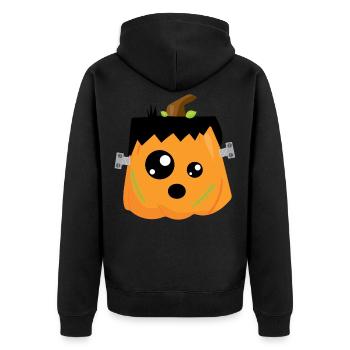 citrouille - Veste à capuche bio Premium Unisexe - noir - Dos - Nico (187cm)