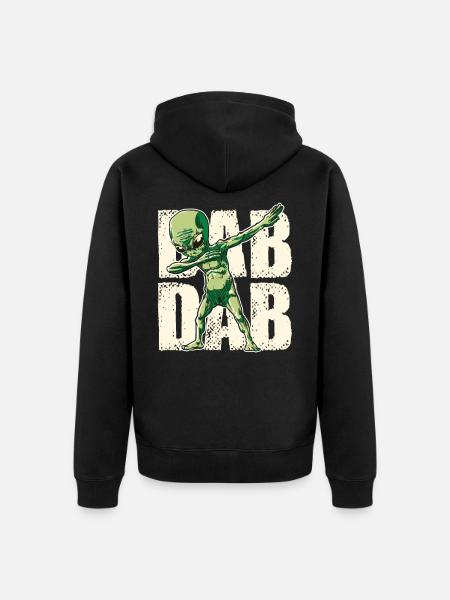 Dabbing Alien Dab Dab - Unisex Premium Organic Zip Hoodie - black
