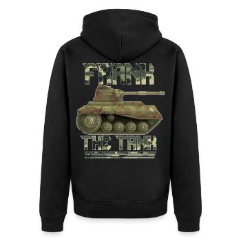 Tank driver hobby sport leisure gift - Unisex Premium Organic Zip Hoodie - black - Back - Nico (187cm)