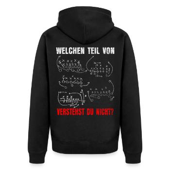 Football américain - Veste à capuche bio Premium Unisexe - noir - Dos - Nico (187cm)
