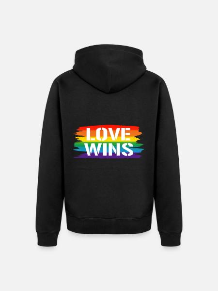 Gay Pride Gift - Unisex Premium Organic Zip Hoodie - black