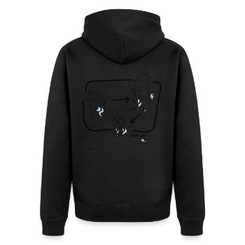 Les douches rendent les odeurs propres - Veste à capuche bio Premium Unisexe - noir - Dos - Nico (187cm)