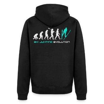 Saut à ski Evolution Cadeau - Veste à capuche bio Premium Unisexe - noir - Dos - Nico (187cm)