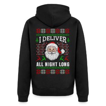 Cadeau drôle de t-shirt de Noël - Veste à capuche bio Premium Unisexe - noir - Dos - Nico (187cm)