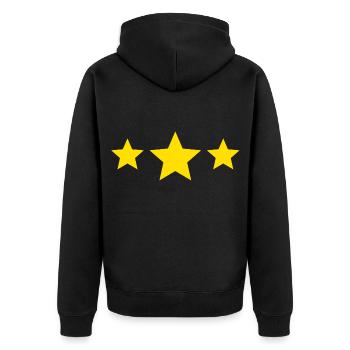 Étoiles étoiles t-shirt design cadeau idée cadeau - Veste à capuche bio Premium Unisexe - noir - Dos - Nico (187cm)