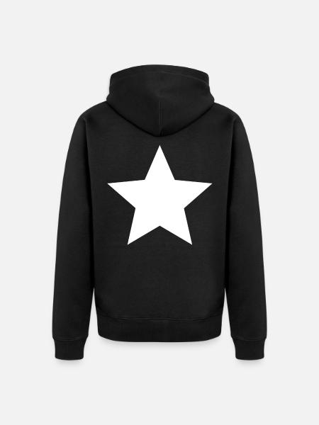 Étoiles blanches - Veste à capuche bio Premium Unisexe - noir