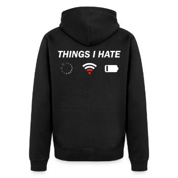Programmer Computer Nerd Gamer Gift - Unisex Premium Organic Zip Hoodie - black - Back - Nico (187cm)
