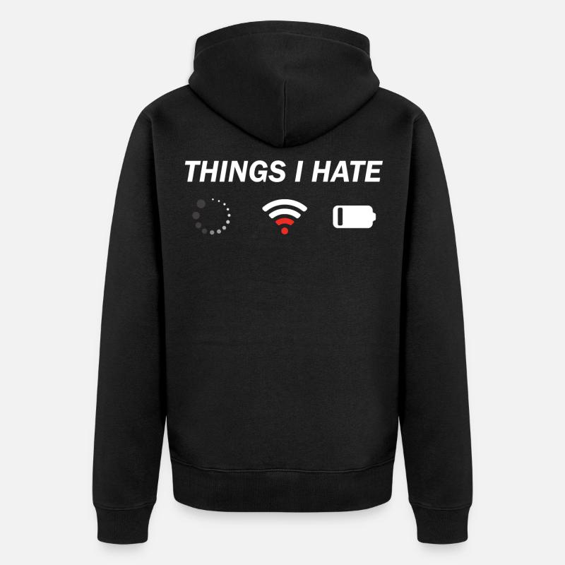 Programmer Computer Nerd Gamer Gift - Unisex Premium Organic Zip Hoodie - black